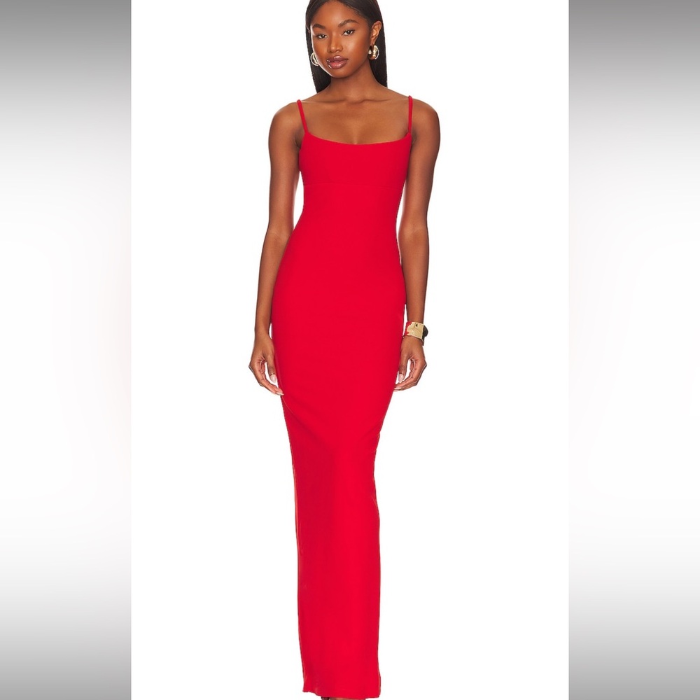 Revolve Nookie Red Spaghetti Strap Bodycon Maxi Dress
